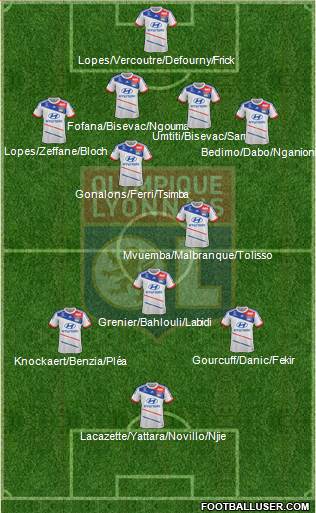 Olympique Lyonnais Formation 2013