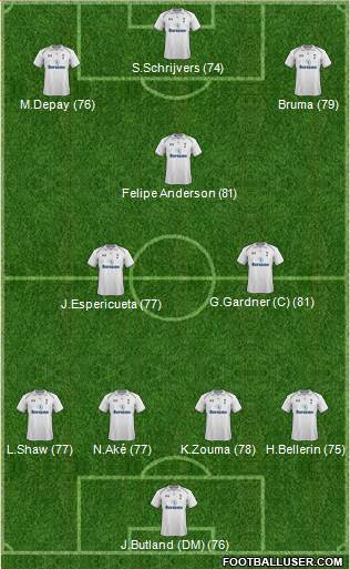 Tottenham Hotspur Formation 2013