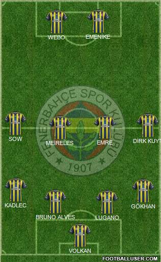 Fenerbahçe SK Formation 2013