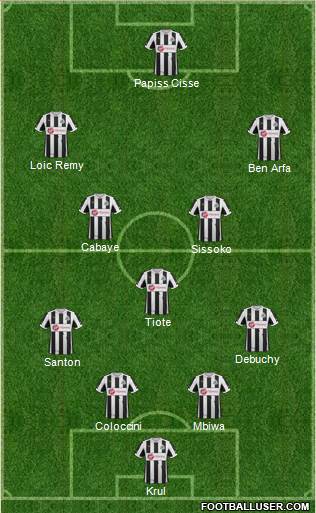 Newcastle United Formation 2013