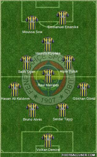 Fenerbahçe SK Formation 2013