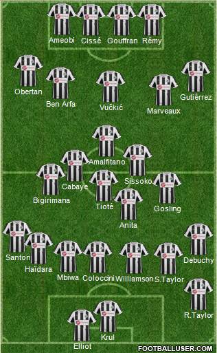 Newcastle United Formation 2013