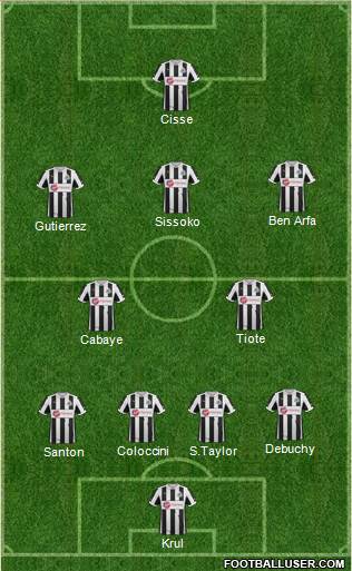 Newcastle United Formation 2013