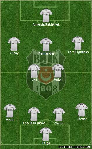Besiktas JK Formation 2013