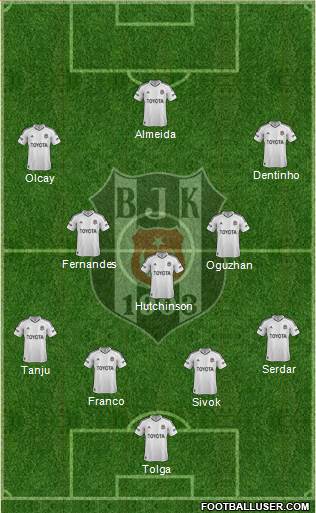 Besiktas JK Formation 2013