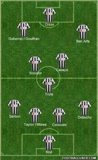 Newcastle United Formation 2013