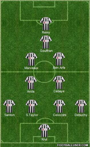 Newcastle United Formation 2013