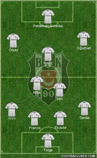 Besiktas JK Formation 2013