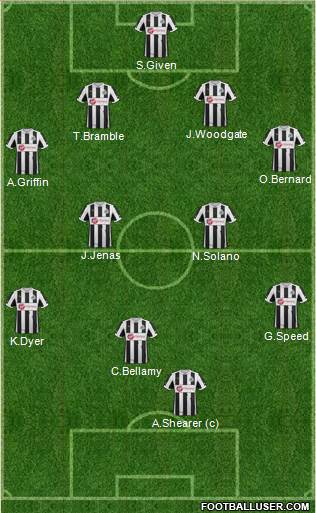 Newcastle United Formation 2013