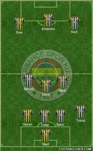 Fenerbahçe SK Formation 2013