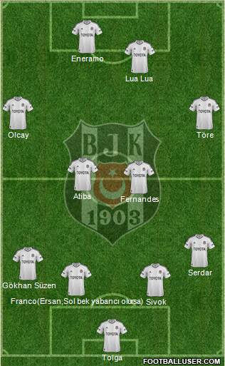 Besiktas JK Formation 2013
