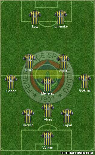 Fenerbahçe SK Formation 2013