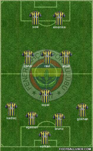 Fenerbahçe SK Formation 2013