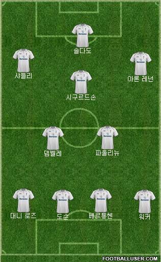 Tottenham Hotspur Formation 2013