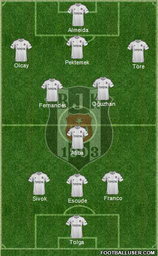 Besiktas JK Formation 2013