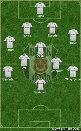 Besiktas JK Formation 2013