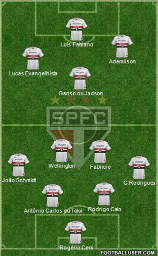 São Paulo FC Formation 2013