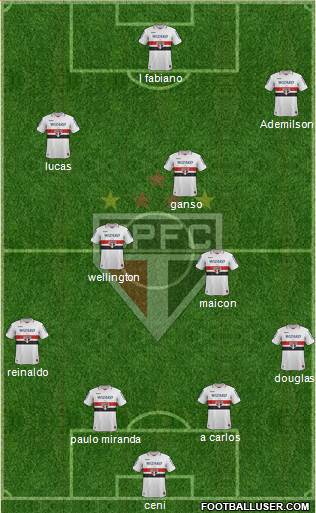 São Paulo FC Formation 2013