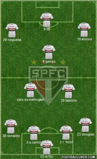 São Paulo FC Formation 2013