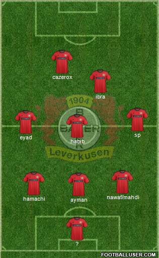 Bayer 04 Leverkusen Formation 2013