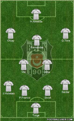 Besiktas JK Formation 2013
