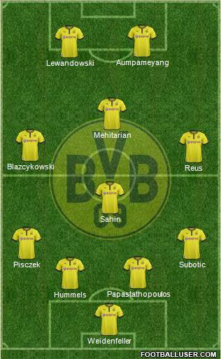 Borussia Dortmund Formation 2013
