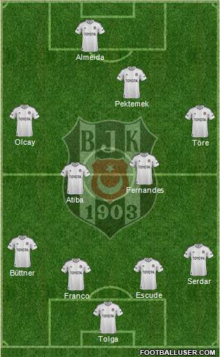 Besiktas JK Formation 2013