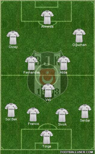 Besiktas JK Formation 2013