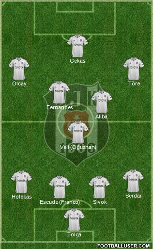 Besiktas JK Formation 2013