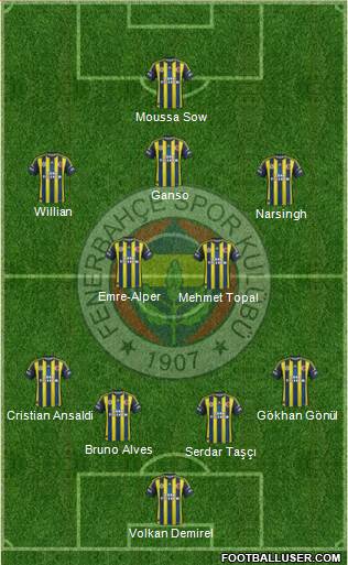 Fenerbahçe SK Formation 2013