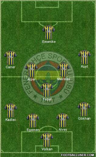 Fenerbahçe SK Formation 2013