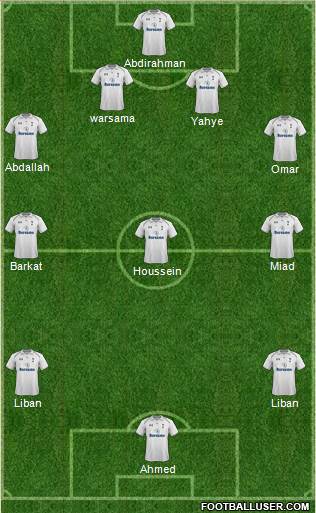 Tottenham Hotspur Formation 2013