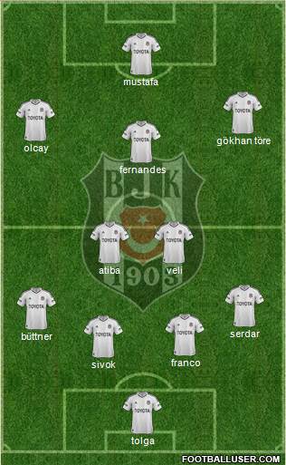 Besiktas JK Formation 2013