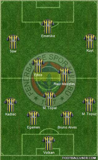 Fenerbahçe SK Formation 2013