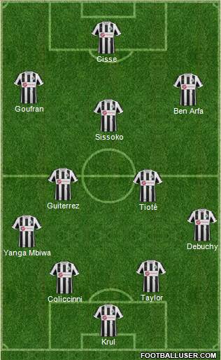 Newcastle United Formation 2013