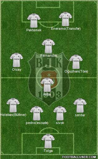 Besiktas JK Formation 2013