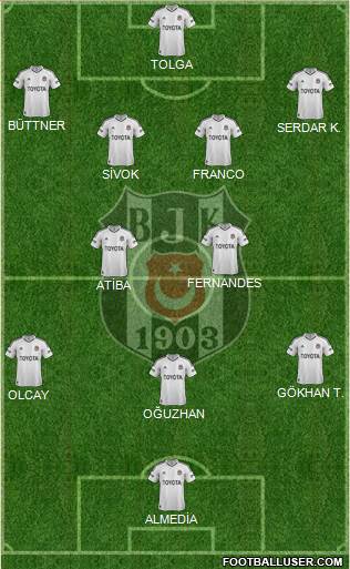 Besiktas JK Formation 2013
