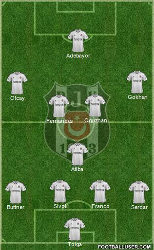 Besiktas JK Formation 2013