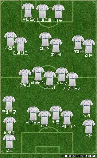 Tottenham Hotspur Formation 2013