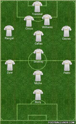 Swansea City Formation 2013