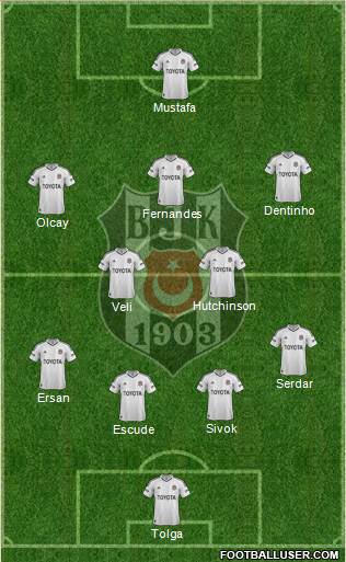 Besiktas JK Formation 2013