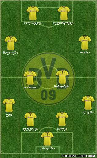 Borussia Dortmund Formation 2013