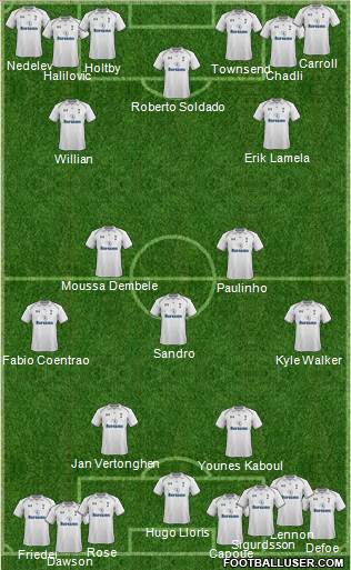 Tottenham Hotspur Formation 2013