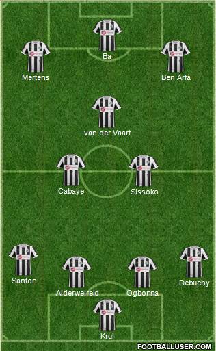 Newcastle United Formation 2013