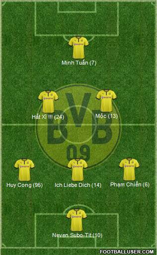 Borussia Dortmund Formation 2013