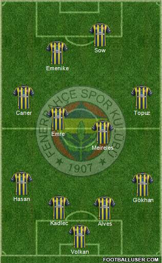 Fenerbahçe SK Formation 2013