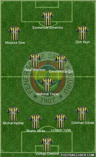 Fenerbahçe SK Formation 2013