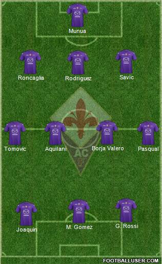 Fiorentina Formation 2013