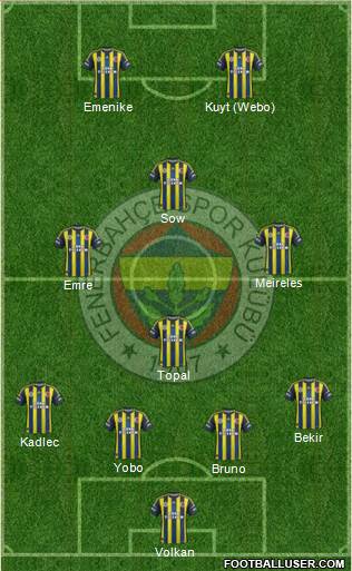 Fenerbahçe SK Formation 2013