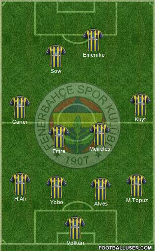 Fenerbahçe SK Formation 2013